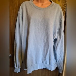 Calvin Klein Light Baby Blue Crewneck Sweatshirt XL Relaxed Athleisure